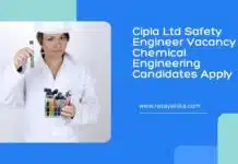 Cipla Ltd Safety Engineer Vacancy – Chemical Engineering Candidates Apply Cipla Ltd Safety Engineer Vacancy - Chemical Engineering Candidates Apply