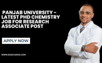 Panjab University – Latest PhD Chemistry Job For Research Associate Post Panjab University - Latest PhD Chemistry Job For Research Associate Post