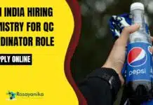 Pepsi India Hiring MSc Chemistry For QC Coordinator Role – Apply Online Pepsi India Chemistry QC Job