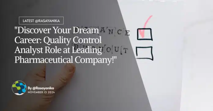 Pharma QC Analyst Role at Sain Medicaments Pvt Ltd, Apply Online Pharma QC Analyst Role at Sain Medicaments Pvt Ltd, Apply Online