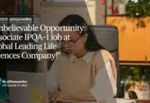 Lonza Associate Job For Pharma – Apply Online "Unbelievable Opportunity: Associate IPQA-1 Job at Global Leading Life Sciences Company!"
