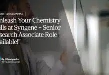Syngene Senior Research Associate Role Available! Chemistry Apply Online Syngene Chemistry Research Associate Role Available! Apply Online