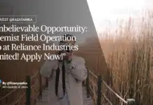 Chemist Field Operation Job at Reliance Industries Limited! Apply Now! Chemist Job at Reliance Industries Limited! Apply Now!