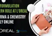 PreFormulation Intern Role at L’Oreal – Pharma & Chemistry Apply Online Chemistry Intern Role at L'Oreal