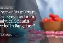 Syngene Analytical Scientist Job For Pharma – Apply Online "Discover Your Dream Job at Syngene: Junior Analytical Scientist Needed in Bangalore!"