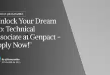 Genpact Pharma Technical Associate Role – Apply Now! Genpact Pharma Technical Associate Role - Apply Now!