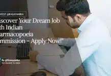 Govt Indian Pharmacopoeia Commission (IPC) MPharma Recruitment – Apply Online "Discover Your Dream Job with Indian Pharmacopoeia Commission - Apply Now!"