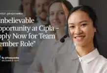 Cipla Pharma Vacancies – Apply Now for Team Member Role Cipla Pharma Vacancies