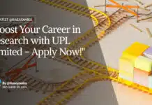 Freshers Research Associate Job at UPL Limited – Apply Now! Freshers Chemistry Research Associate Job at UPL Limited - Apply Now!