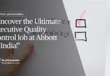 Executive Quality Control Job at Abbott – Apply Online "Uncover the Ultimate Executive Quality Control Job at Abbott in India!"