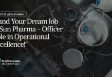 BPharma Officer Job at Sun Pharma – Apply Online "Land Your Dream Job at Sun Pharma - Officer Role in Operational Excellence!"