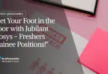 Freshers Trainee Positions at Jubilant Biosys "Get Your Foot in the Door with Jubilant Biosys - Freshers Trainee Positions!"