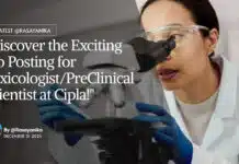Exciting Job Posting PreClinical Scientist at Cipla! Apply Now PreClinical Scientist Job at Cipla! Apply Now