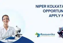 NIPER Kolkata JRF Opportunity! Apply Now NIPER Kolkata JRF Jobs
