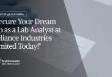 Lab Analyst Job at Reliance Industries Limited – BSc Chem & Chem Engg Diploma Apply Online "Secure Your Dream Job as a Lab Analyst at Reliance Industries Limited Today!"