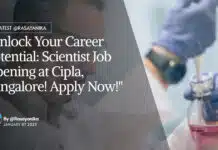 Scientist Job Opening at Cipla! Apply Now! "Unlock Your Career Potential: Scientist Job Opening at Cipla, Bangalore! Apply Now!"