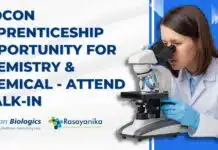 Biocon Apprenticeship Opportunity For Chemistry & Chemical – Attend Walk-In Biocon Apprenticeship Opportunity