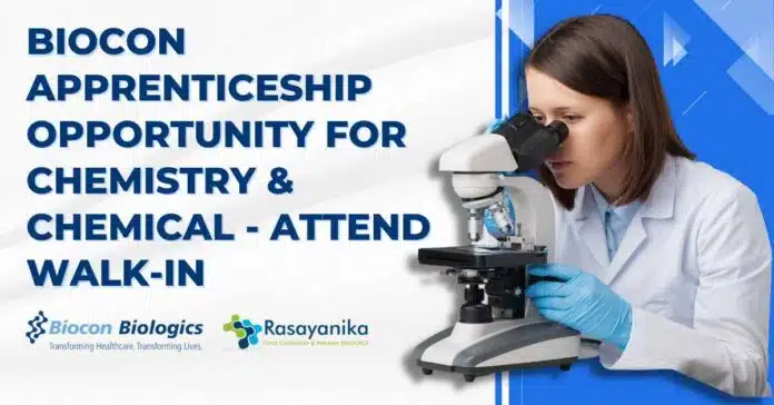 Biocon Apprenticeship Opportunity Biocon Apprenticeship Opportunity