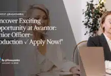 Exciting Opportunity at Avantor: Senior Officer Production For Chemistry & Chemical Engg Avantor Production Officer Job For Chemistry & Chemical Engg, Apply Online