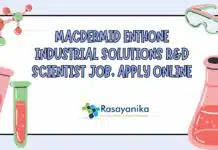 MacDermid Enthone Industrial Solutions R&D Scientist Job, Apply Online MacDermid Enthone Industrial Solutions R&D
