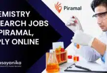 Chemistry Research Jobs at Piramal, Apply Online Chemistry Research Jobs at Piramal,