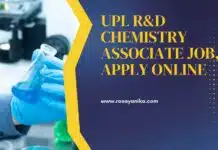 UPL R&D Chemistry Associate Job, Apply Online UPL R&D Chemistry Associate Job, Apply Online