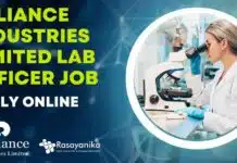 Reliance Industries Limited Lab Officer Job, Apply Online Reliance Industries Limited Lab Officer