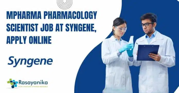 MPharma Pharmacology Scientist Job MPharma Pharmacology Scientist Job
