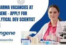 MPharma Vacancies at Syngene – Apply For Analytical Dev Scientist Role MPharma Vacancies at Syngene
