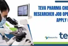 Teva Pharma Chemical Researcher Job Opening – Apply Online Teva Pharma Chemical Researcher Job
