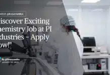 Exciting Chemistry Job at PI Industries – Apply Now! "Discover Exciting Chemistry Job at PI Industries - Apply Now!"