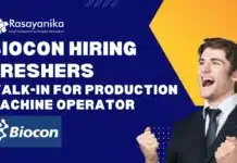 Launch Your Career with Biocon – Walk-in Interview for Freshers! Biocon Hiring Freshers – Walk-in for Production Machine Operator