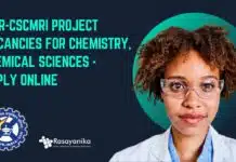 CSIR-CSCMRI Project Vacancies For Chemistry, Chemical Sciences – Apply Online CSIR-CSMCRI Chemistry Vacancies