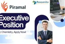 Executive Position at Piramal –MSc Chemistry, Apply Now! Executive Position at Piramal –MSc Chemistry, Apply Now!