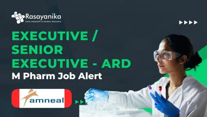 Executive Senior Executive - ARD Executive ARD Job at Amneal