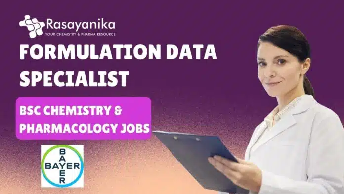 Formulation Data Specialist Formulation Data Specialist