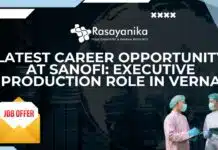 Latest Career Opportunity at Sanofi: Executive Production Role in Verna- Apply Now Sanofi Production Executive Job Openings, Apply Online