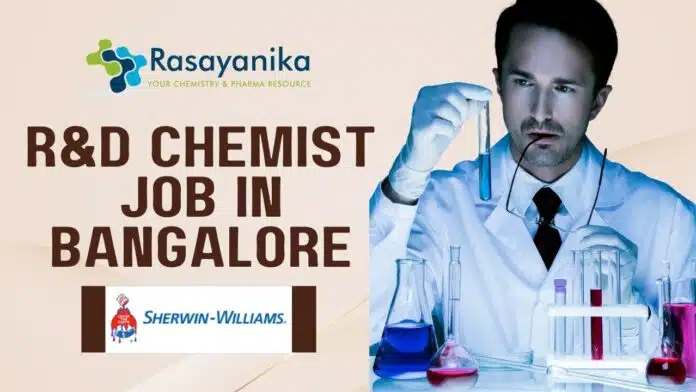 R&D Chemist Job IN Bangalore R&D Chemist Job aat Sherwin-Williams - Apply Now