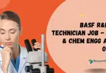 BASF R&D Lab Technician Job – Chem & Chem Engg Apply Online BASF R&D Lab Technician Job
