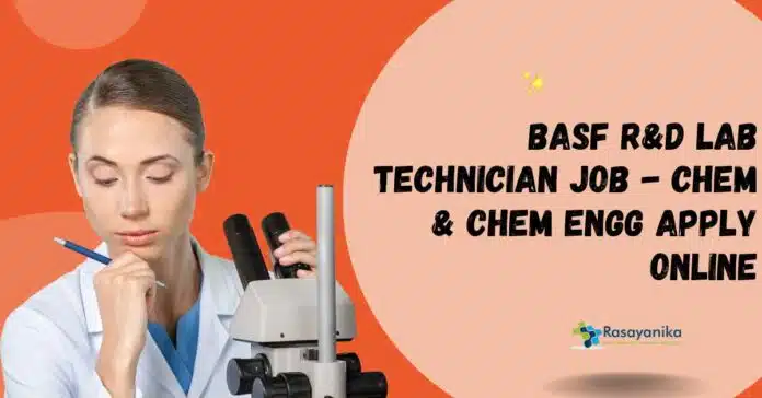 BASF R&D Lab Technician Job BASF R&D Lab Technician Job