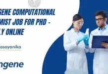 Syngene Computational Chemist Job For PhD – Apply Online Syngene Computational Chemist Job
