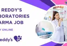 Dr. Reddy’s Laboratories Pharma Job – Apply Now! Dr. Reddy's Laboratories Pharma Job