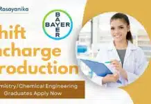 BAYER: Shift Incharge Production – Chemistry/Chemical Engineering Graduates Apply Now BAYER Shift Incharge Production - ChemistryChemical Engineering Graduates Apply Now (1)