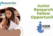 Junior Research Fellow IISER Tirupati – Apply Now! Junior Research Fellow Opportunity