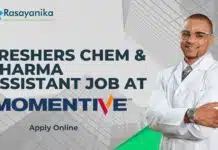 Freshers Chem & Pharma Assistant Job at Momentive, Apply Online Freshers Chem & Pharma Assistant Job at Momentive, Apply Online