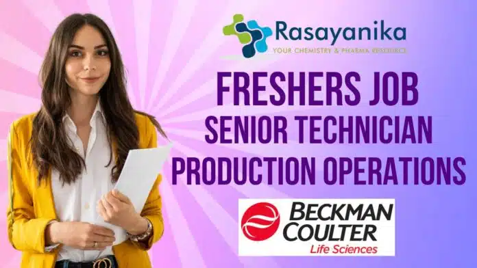 Freshers Job Senior Technician – Production Operations Freshers Job Senior Technician – Production Operations