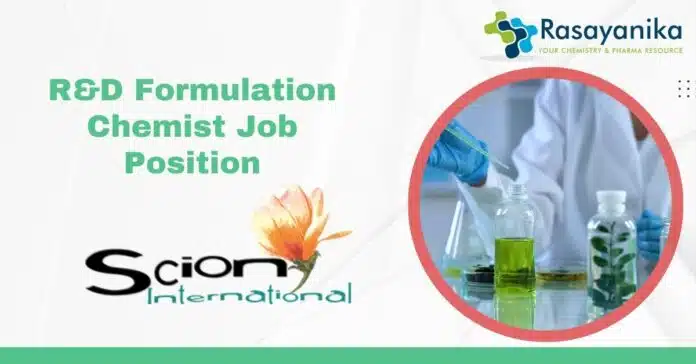 Green Illustrative Website Development Facebook Ad R&D Formulation Chemist Job Position