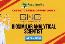 Biosimilar Analytical Scientist Job at Genext Genomics – Apply Now Latest Career Opportunity: Biosimilar Analytical Scientist Job at Genext Genomics, Nagpur- Apply Now