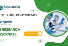 Sr Research Associate Job at Syngene, Bangalore- Apply Now Latest Career Opportunity: Sr Research Associate Job at Syngene, Bangalore- Apply Now