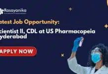 Latest Job Opportunity: Scientist II, CDL at US Pharmacopeia Hyderabad- Apply Now Latest Job Opportunity: Scientist II, CDL at US Pharmacopeia Hyderabad- Apply Now
